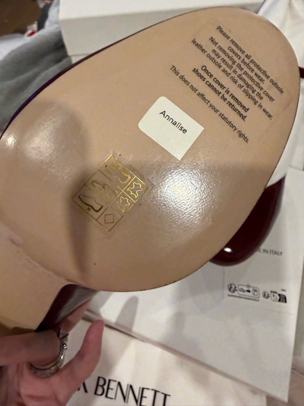 LK Bennett Burgundy Patent T‑Bar Pumps - Picture 10 of 13